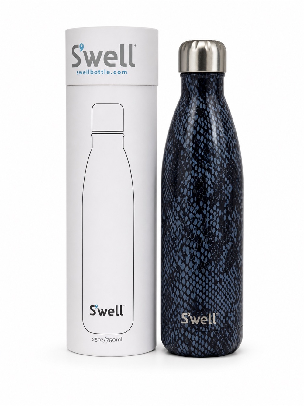SWELL Insulated Stainless Steel 25oz Hot/Cold Water Bottle Exotic Collection NEW